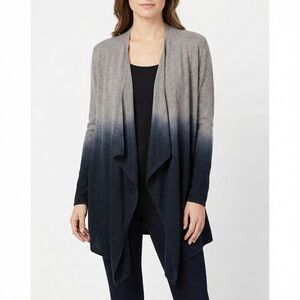 BAREFOOT DREAM Bamboo Chic Ombré Open Front Waterfall Cardigan US Sz S/M